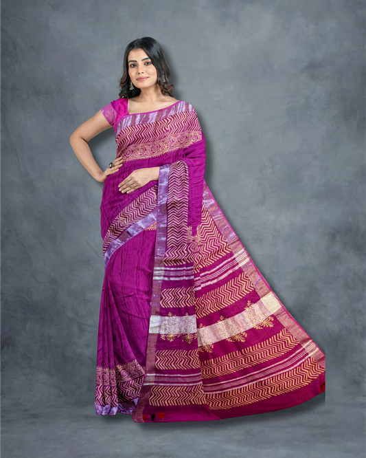 Purple Saree